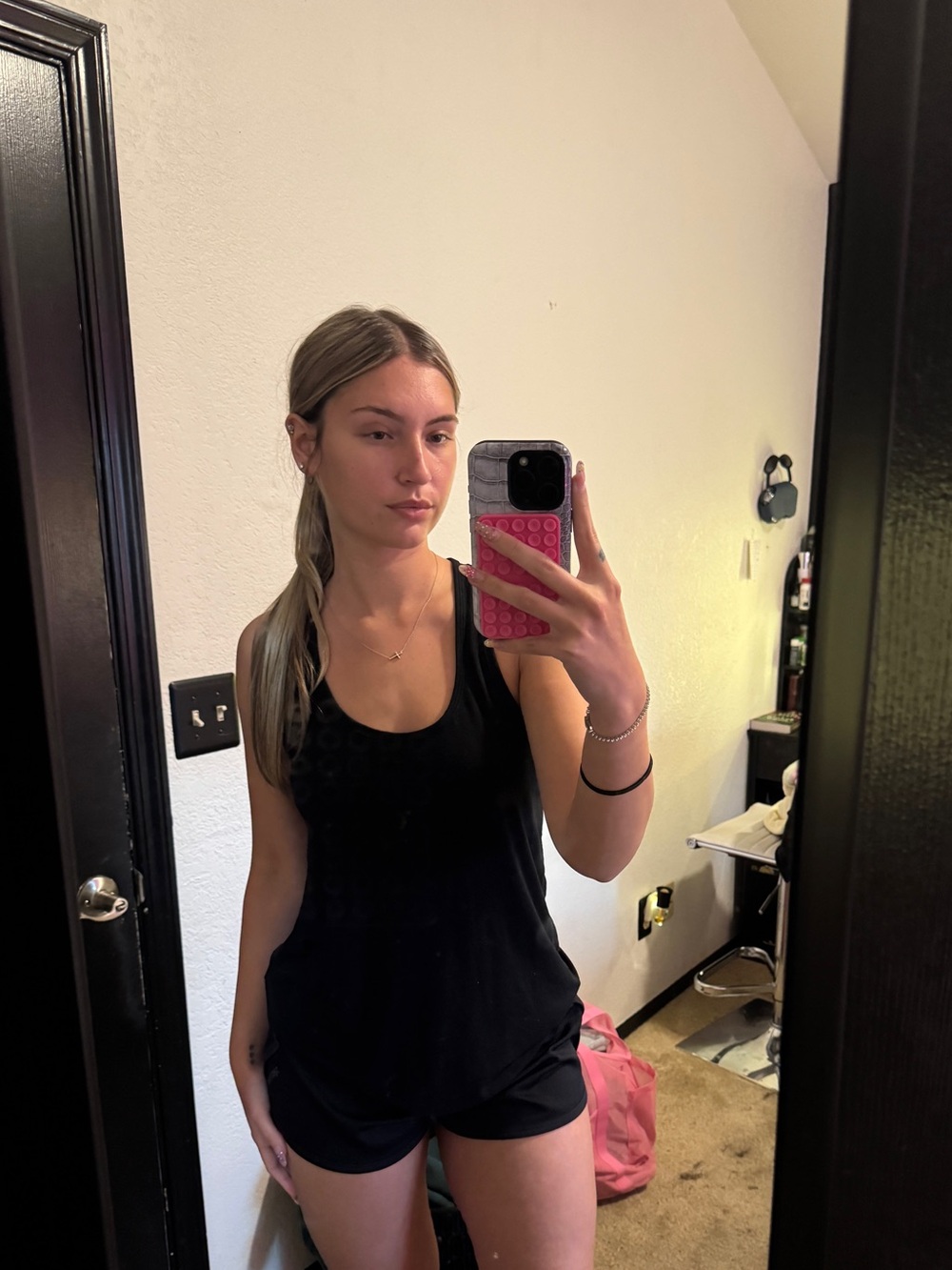 Black Tank Top Simple Activewear